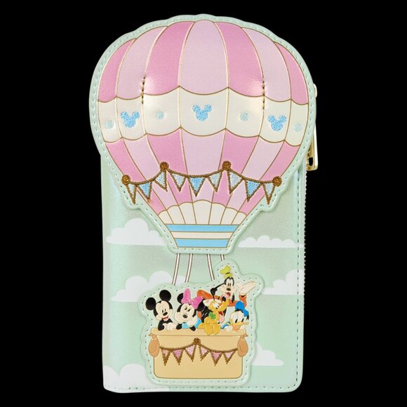 Loungefly Disney Mickey & Friends Hot Air Balloon Flap Wallet - Picture 1 of 7